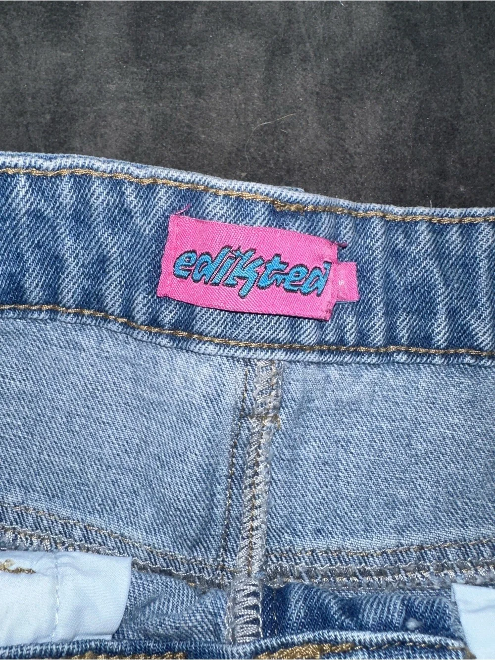 Edikted Denim High-Rise Distressed Women’s Shorts - Small